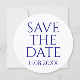 Moderne Minimalistische Navy Blue Save the Date ru Einladung