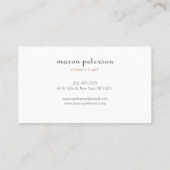 Moderne Minimalistische Navy Speckled Paper Textur Visitenkarte (Rückseite)