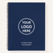 Moderne Minimalistische Navyblaue Eigenmarke Notizblock (Vorderseite)