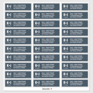 Moderne + Minimalistische, neu gestaltete Adresse Aufkleber