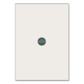 Moderne Minimalistische neutrale Hochzeit Tischnummer (Rückseite)