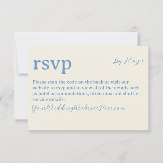 Moderne Minimalistische neutrale Hochzeitsstimmung RSVP Karte (Vorderseite)