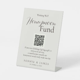 Moderne Minimalistische, neutrale Wunschhochzeit Sockelschild