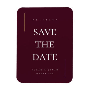 Moderne Minimalistische Nicht-Foto-Save-the-Date-K Magnet