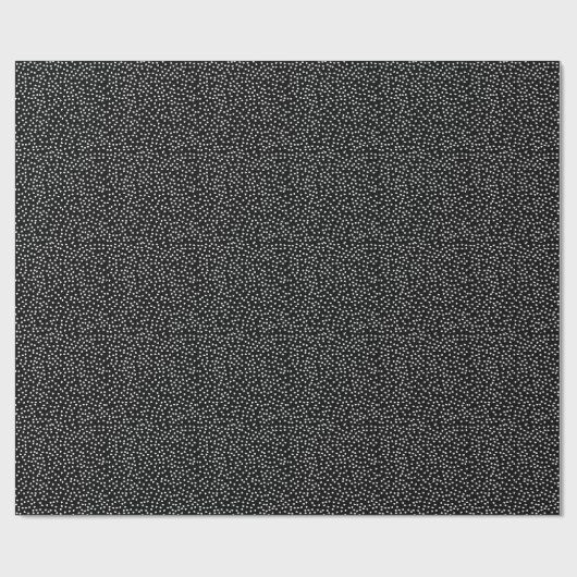 Moderne Minimalistische Niedliche Polka Dot Black Geschenkpapier (Flach)
