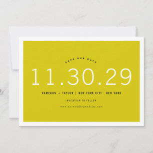 Moderne Minimalistische Nummernkarten Foto Save th The Date