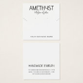 Moderne minimalistische Ohrring-Schmuckkarte (Vorne & Hinten)