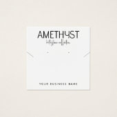 Moderne minimalistische Ohrring-Schmuckkarte (Vorderseite)