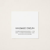 Moderne minimalistische Ohrring-Schmuckkarte (Rückseite)