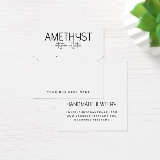 Moderne minimalistische Ohrring-Schmuckkarte (Schreibtisch)