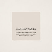 Moderne minimalistische Ohrring-Schmuckkarte (Rückseite)
