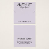 Moderne minimalistische Ohrring-Schmuckkarte (Vorne & Hinten)