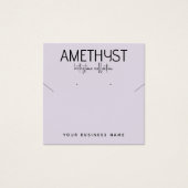 Moderne minimalistische Ohrring-Schmuckkarte (Vorderseite)