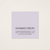 Moderne minimalistische Ohrring-Schmuckkarte (Rückseite)