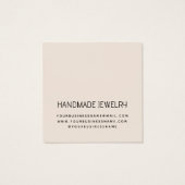 Moderne minimalistische Ohrring-Schmuckkarte (Rückseite)