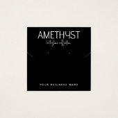 Moderne minimalistische Ohrring-Schmuckkarte (Vorderseite)