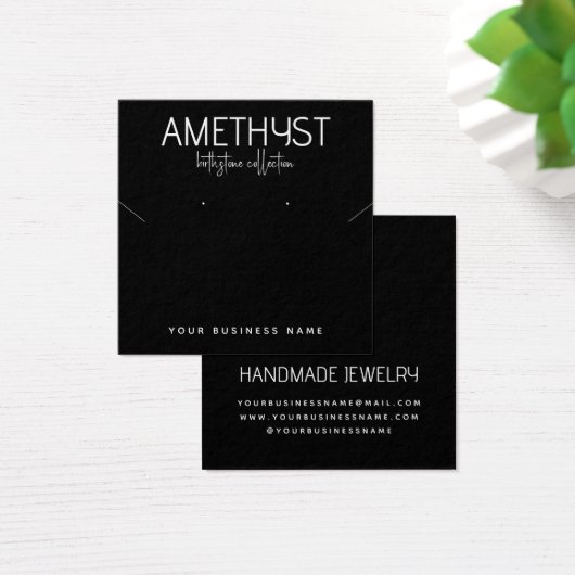 Moderne minimalistische Ohrring-Schmuckkarte (Schreibtisch)