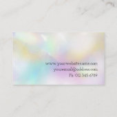 Moderne Minimalistische Opal Makeup Artist Visitenkarte (Rückseite)