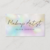 Moderne Minimalistische Opal Makeup Artist Visitenkarte (Vorderseite)
