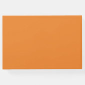Moderne Minimalistische Orange White Wedding Gästebuch (Rückseite)