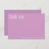 Moderne, Minimalistische Orchideenhochzeit als Dankeskarte (Vorne/Hinten)