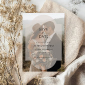 Moderne Minimalistische Overlay-Foto-Hochzeit Save The Date