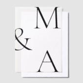 Moderne Minimalistische Overlay-Hochzeit Pergament Einladungen (Versetzt)