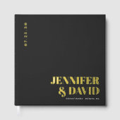 Moderne Minimalistische Paarbezeichnungen Einfache Gästebuch (Vorderseite)