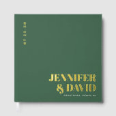 Moderne Minimalistische Paarbezeichnungen Einfache Gästebuch (Vorderseite)