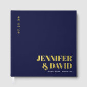 Moderne Minimalistische Paarbezeichnungen Einfache Gästebuch (Vorderseite)