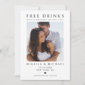 Moderne Minimalistische Paare Foto Sonnige Hochzei Save The Date (Vorderseite)