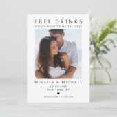 Moderne Minimalistische Paare Foto Sonnige Hochzei Save The Date (Stehend Vorderseite)