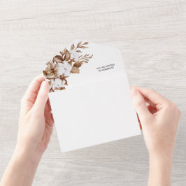 Moderne Minimalistische Pampas Grass Bouquet Weddi All In One Einladung