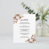 Moderne Minimalistische Pampas Grass Bouquet Weddi Begleitkarte (Stehend Vorderseite)