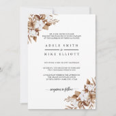Moderne Minimalistische Pampas Grass Bouquet Weddi Einladung (Vorderseite)