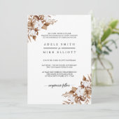 Moderne Minimalistische Pampas Grass Bouquet Weddi Einladung (Stehend Vorderseite)