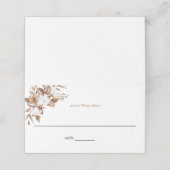 Moderne Minimalistische Pampas Grass Bouquet Weddi Platzkarte (Außenseite Aufgefaltet)