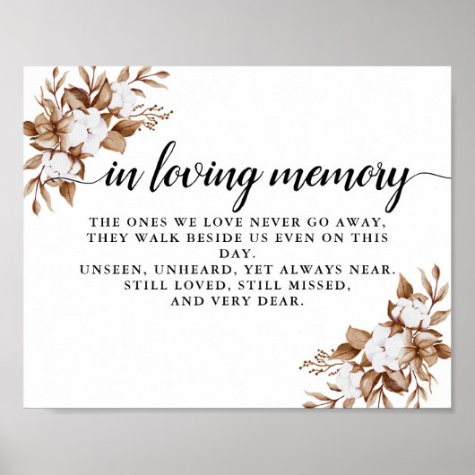 Moderne Minimalistische Pampas Grass Bouquet Weddi Poster (Vorne)