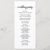 Moderne Minimalistische Pampas Grass Bouquet Weddi Programm (Rückseite)