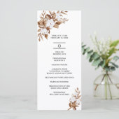 Moderne Minimalistische Pampas Grass Bouquet Weddi Programm (Stehend Vorderseite)