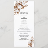 Moderne Minimalistische Pampas Grass Bouquet Weddi Programm (Vorderseite)