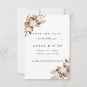 Moderne Minimalistische Pampas Grass Bouquet Weddi Save The Date (Vorderseite)