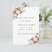 Moderne Minimalistische Pampas Grass Bouquet Weddi Save The Date (Stehend Vorderseite)
