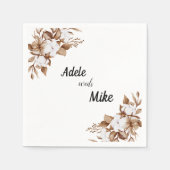 Moderne Minimalistische Pampas Grass Bouquet Weddi Serviette (Vorderseite)