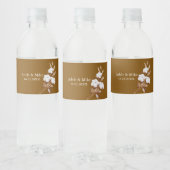 Moderne Minimalistische Pampas Grass Bouquet Weddi Wasserflaschenetikett (Flaschen)