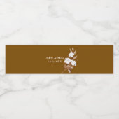 Moderne Minimalistische Pampas Grass Bouquet Weddi Wasserflaschenetikett (Einzelnes Label)