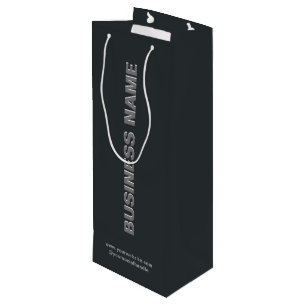 Moderne minimalistische Papier-Wein-Tasche mit Fir Geschenktüte Für Weinflaschen
