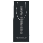 Moderne Minimalistische Papiertasche mit Firmennam Geschenktüte Für Weinflaschen (Rückseite)