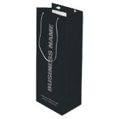 Moderne Minimalistische Papiertasche mit Firmennam Geschenktüte Für Weinflaschen (Vorderseite Schrägansicht)