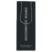 Moderne Minimalistische Papiertasche mit Firmennam Geschenktüte Für Weinflaschen (Vorderseite)